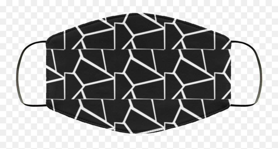 Seamless Black And White Pattern With Abstract Shapes Face Mask - São Paulo Zoo Emoji,Abstract Shapes Png