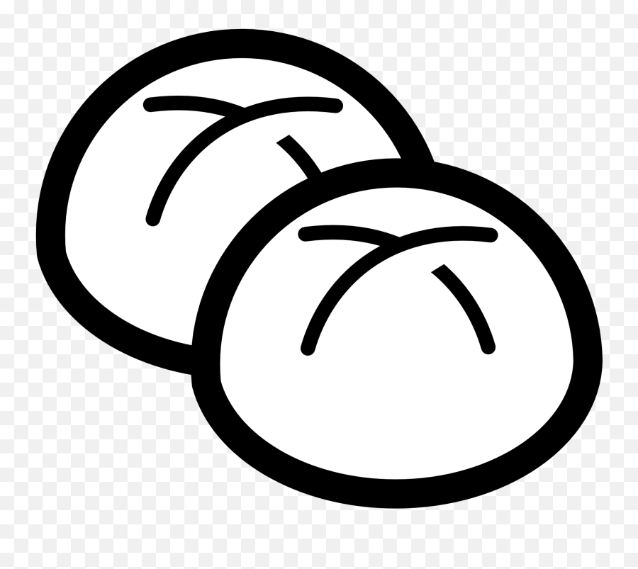 Pitr Bakery Buns Black White - Hot Cross Bun Outline Emoji,Black And White Clipart