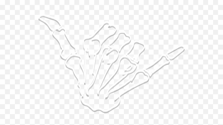 Hang Loose Skeleton Hand Neon Sign - Language Emoji,Skeleton Hand Png