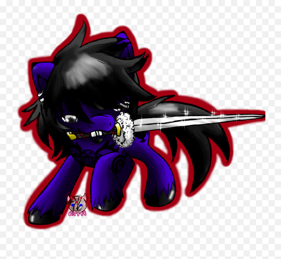 Trafalgar Law Chibi Pony Weasyl - Supernatural Creature Emoji,Trafalgar Law Logo