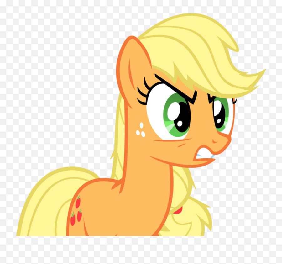 My Little Pony Apple Jack Angry Png - Applejack Angry Derpibooru Emoji,Applejack Png