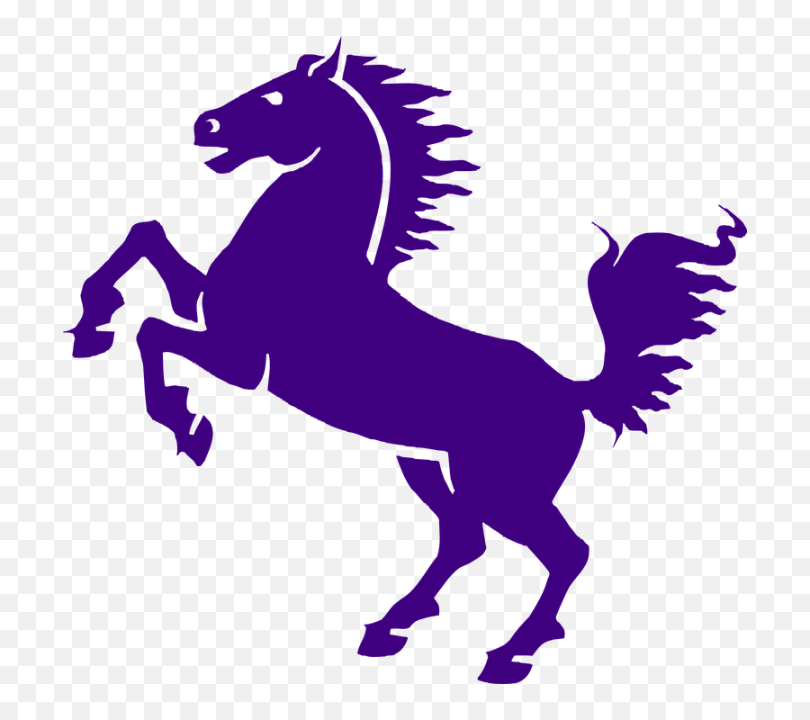 Download Horseshoe Clipart Purple - Purple Mustang Horse Png Blue Mustang Horse Emoji,Horseshoe Clipart