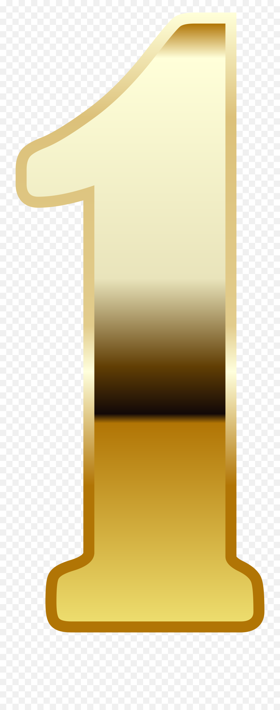 Download Number One Gold Png - Clipart Gold Number 1 Emoji,Gold Png