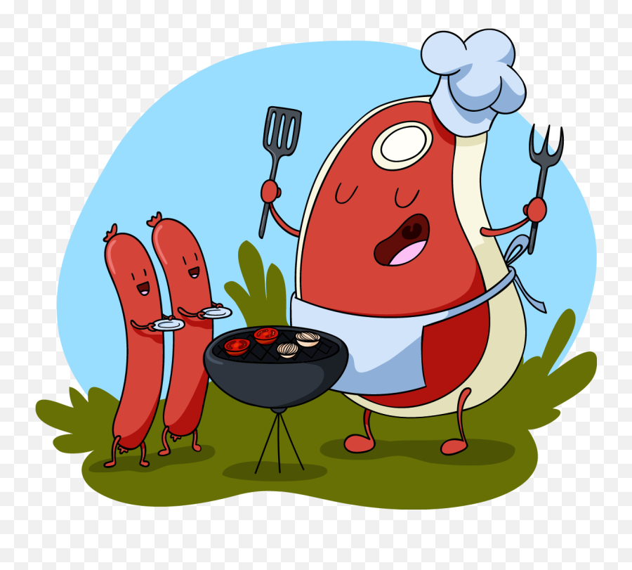 March 14th Steak And Blowjob Jokes - Clipart Cartoon Bbq Emoji,Grill Clipart