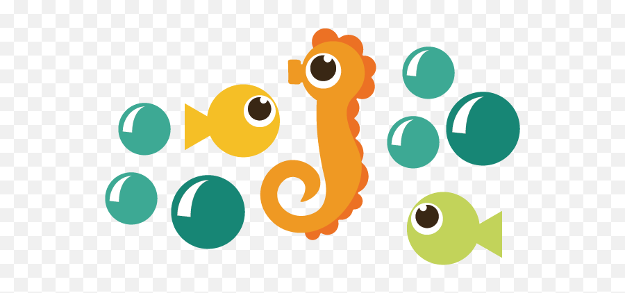 Seahorse And Fish Svg Files Ocean Svg Files For Scrapbooking Emoji,Fishes Png