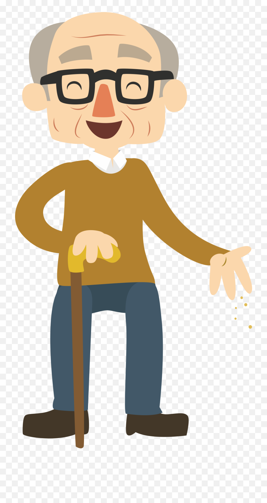 Grandma Clipart Happy Young Super - Happy Old Man Cartoon Old Man Clipart Emoji,Grandma Clipart