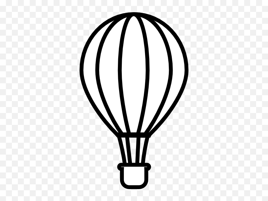 Hot Air Balloon Black Clip Art At Clkercom - Vector Clip Template Clipart Hot Air Balloon Emoji,Hot Air Balloon Clipart