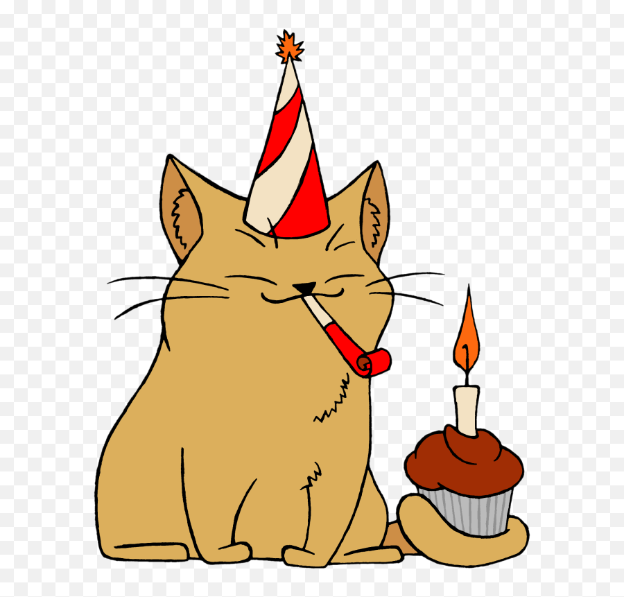 Birthday Cat Clip Art - Cat With Birthday Cake Clipart Emoji,Cat In The Hat Clipart