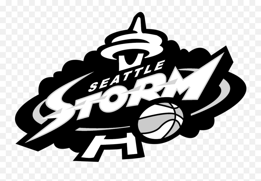 Seattle Storm Logo Black And White - Seattle Storm Emoji,Storm Logo