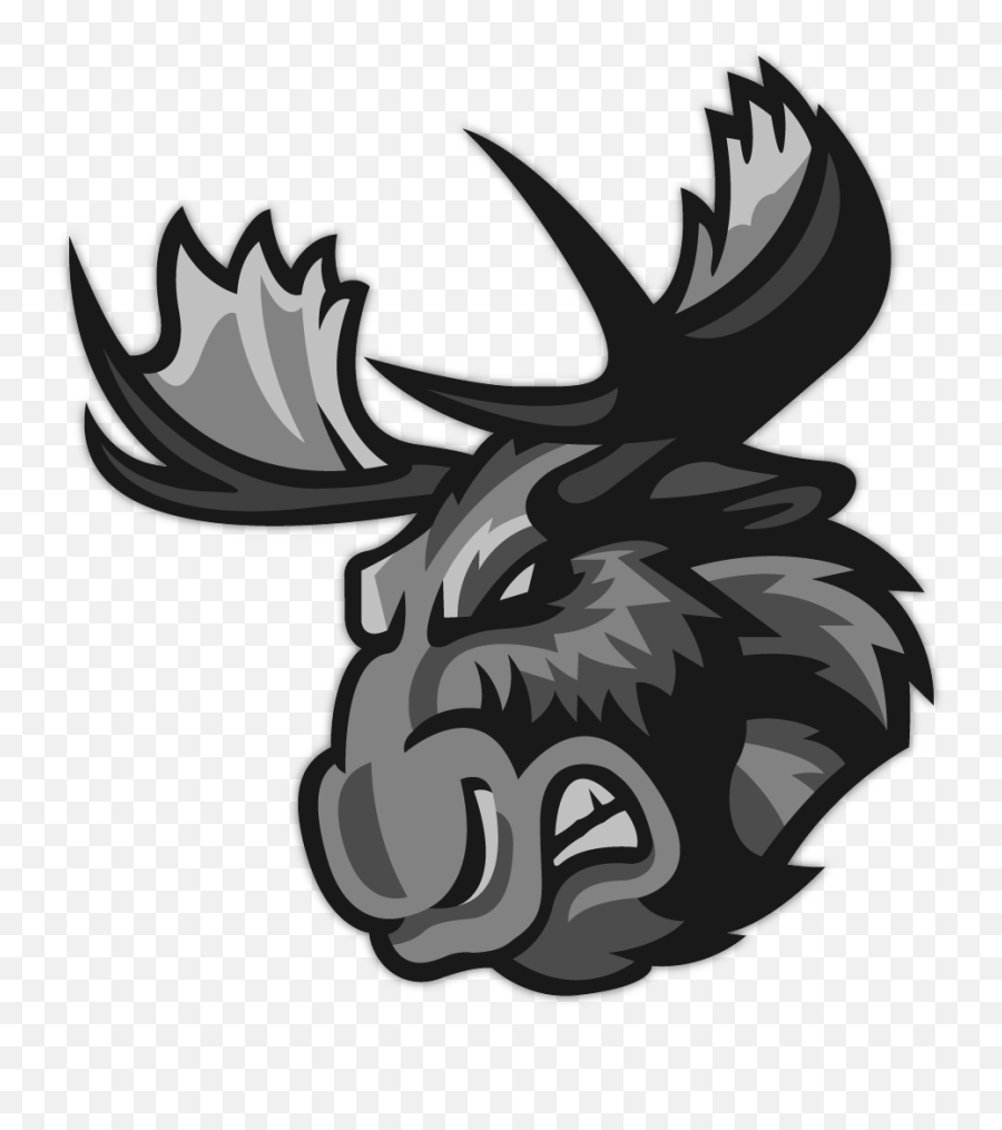 Download Fzwzukf - Manitoba Moose Logo Black And White Emoji,Moose Logo