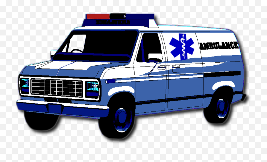 Ambulance Free Images At Vector Clip - Transparent Background Blue Ambulance Clipart Emoji,Ambulance Clipart
