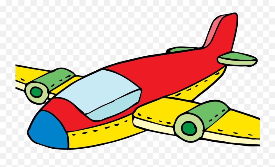 Toy Plane Clipart Transparent Cartoon - Clip Art Colored Airplane Emoji,Plane Clipart