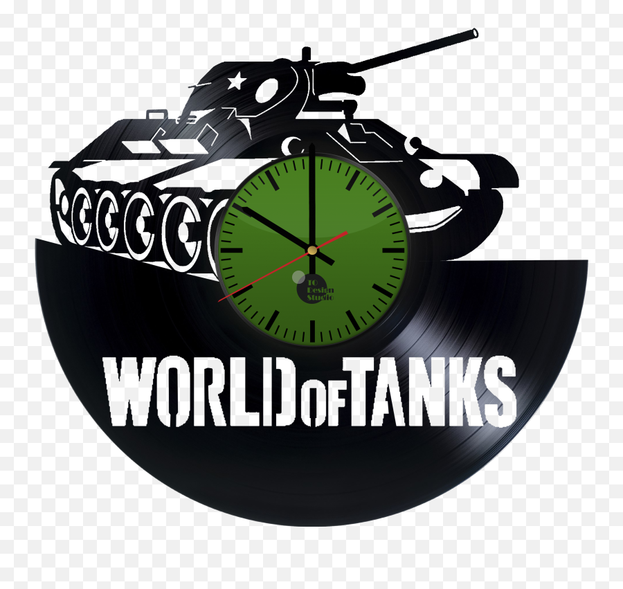 World Of Tanks Wot Wargaming Handmade Vinyl Record Wall Clock Emoji,World Of Tanks Logo