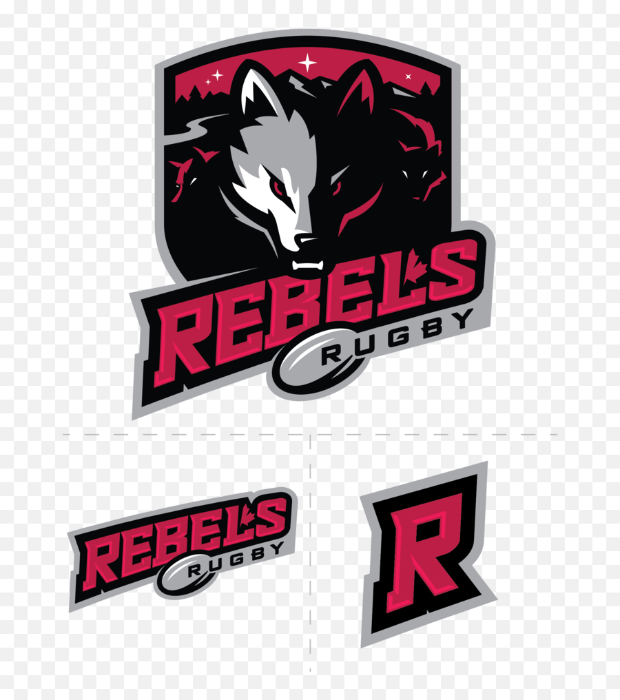Rebels Rugby 1 Rugby Logo Sports Logo School Design - Automotive Decal Emoji,Lobos Logotipos