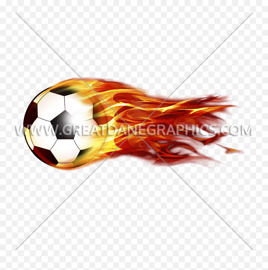 Flying Fiery Soccer Ball Production Ready Artwork For T - For Soccer Emoji,Soccer Ball Png