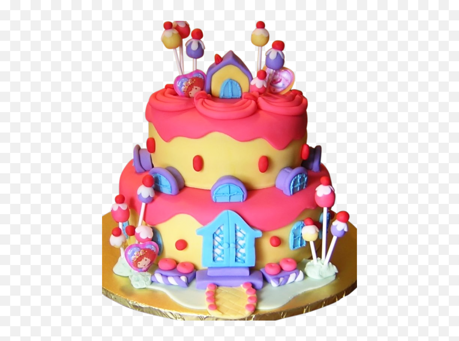 Cartoon Birthday Cakes For Girls Png - Kids Birthday Cake Png Emoji,Birthday Cake Png