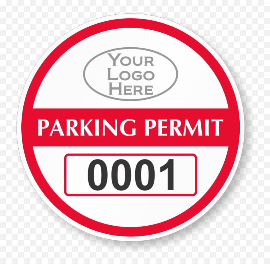 Circle Window Parking Permit Decals - Language Emoji,Circle Logo Template