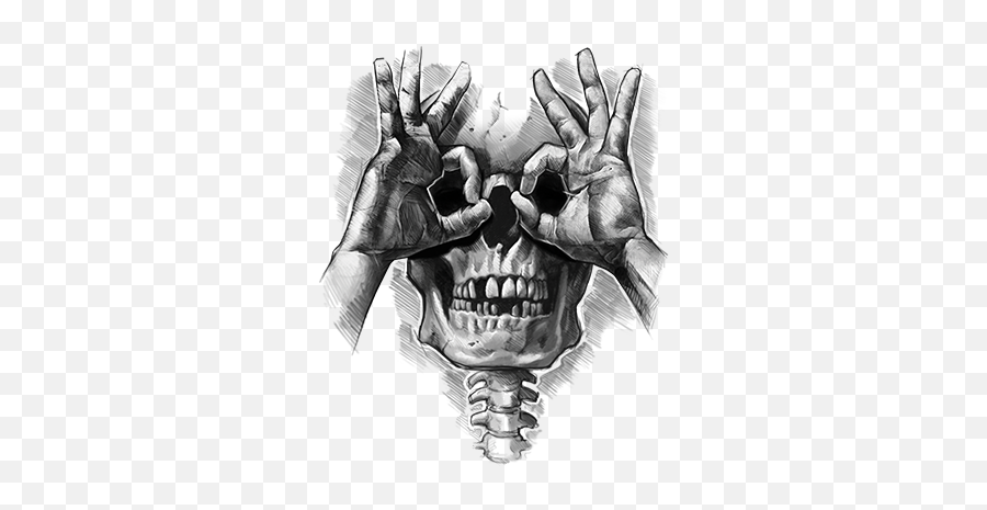 Luctus Skull Hands Darks Only Emoji,Skeleton Hand Png