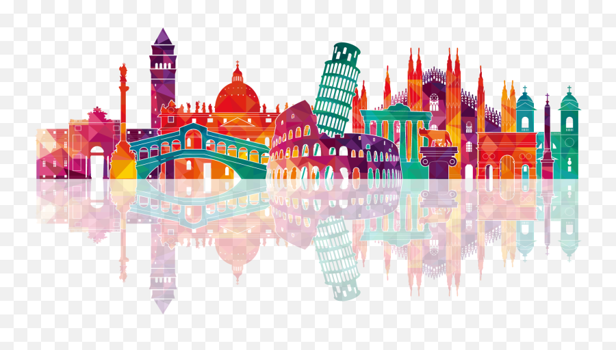 Italy Skyline Royalty - Free Drawing Colorful City Italy Skyline Drawing Emoji,City Skyline Clipart