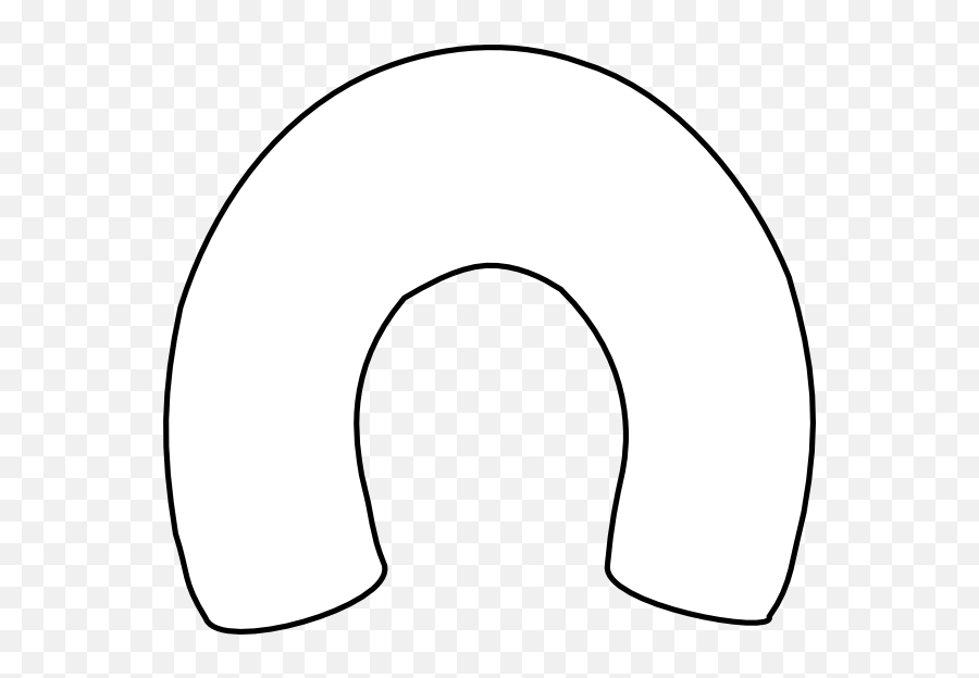 White Horseshoe Outline Clip Art At Clkercom - Vector Clip Dot Emoji,Horseshoe Clipart