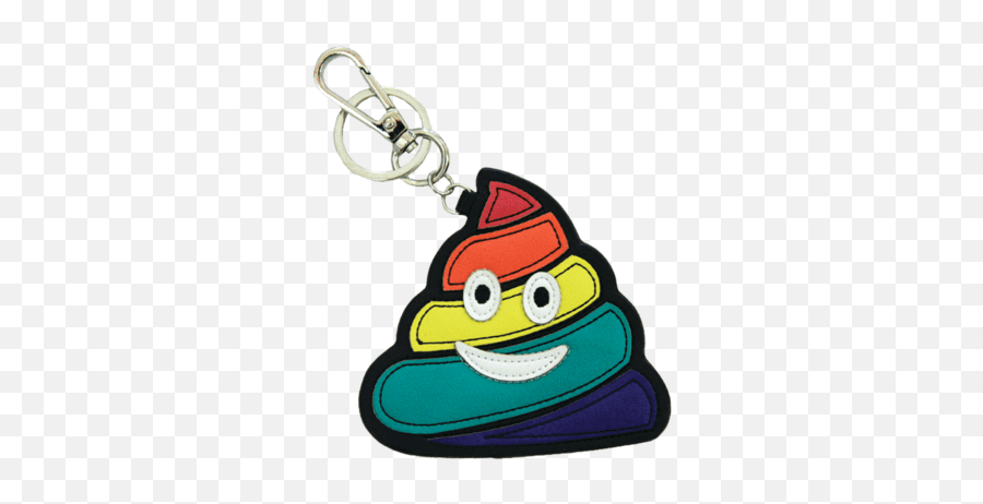 Download Rainbow Poop Emoji Keychain - Poop Emoji Keychain 3,Shit Emoji Png