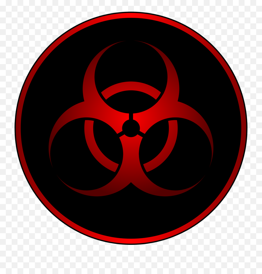 Biohazard Red Sign Virus Warning - Red Virus Symbol Emoji,Biohazard Logo