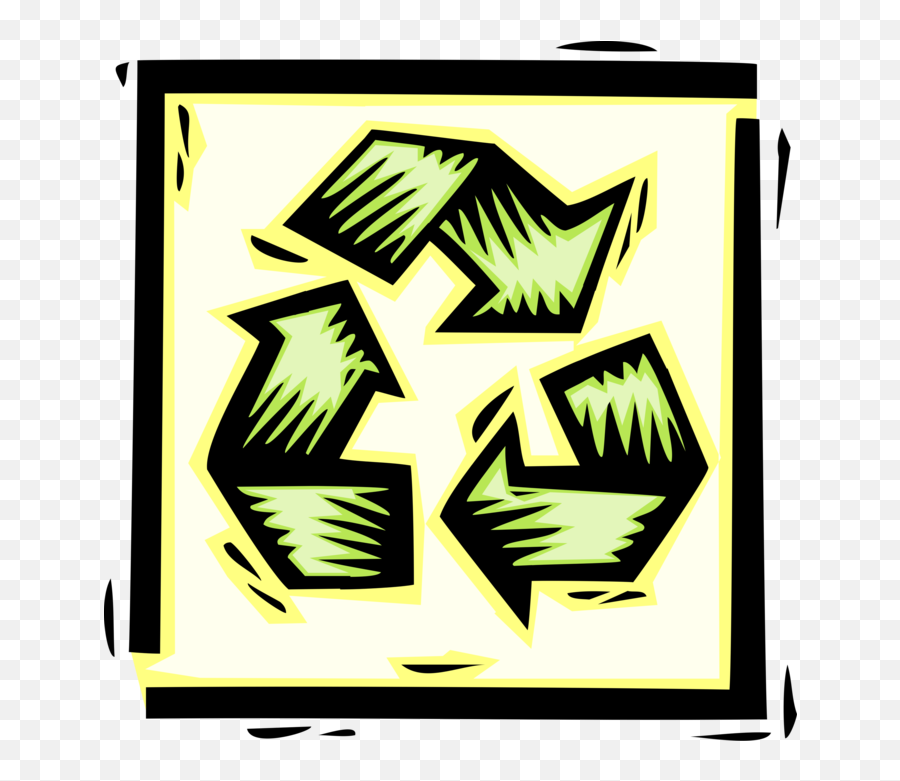 Recycle Bin Container With Glass - Vector Image Emoji,Recycling Logo Vector