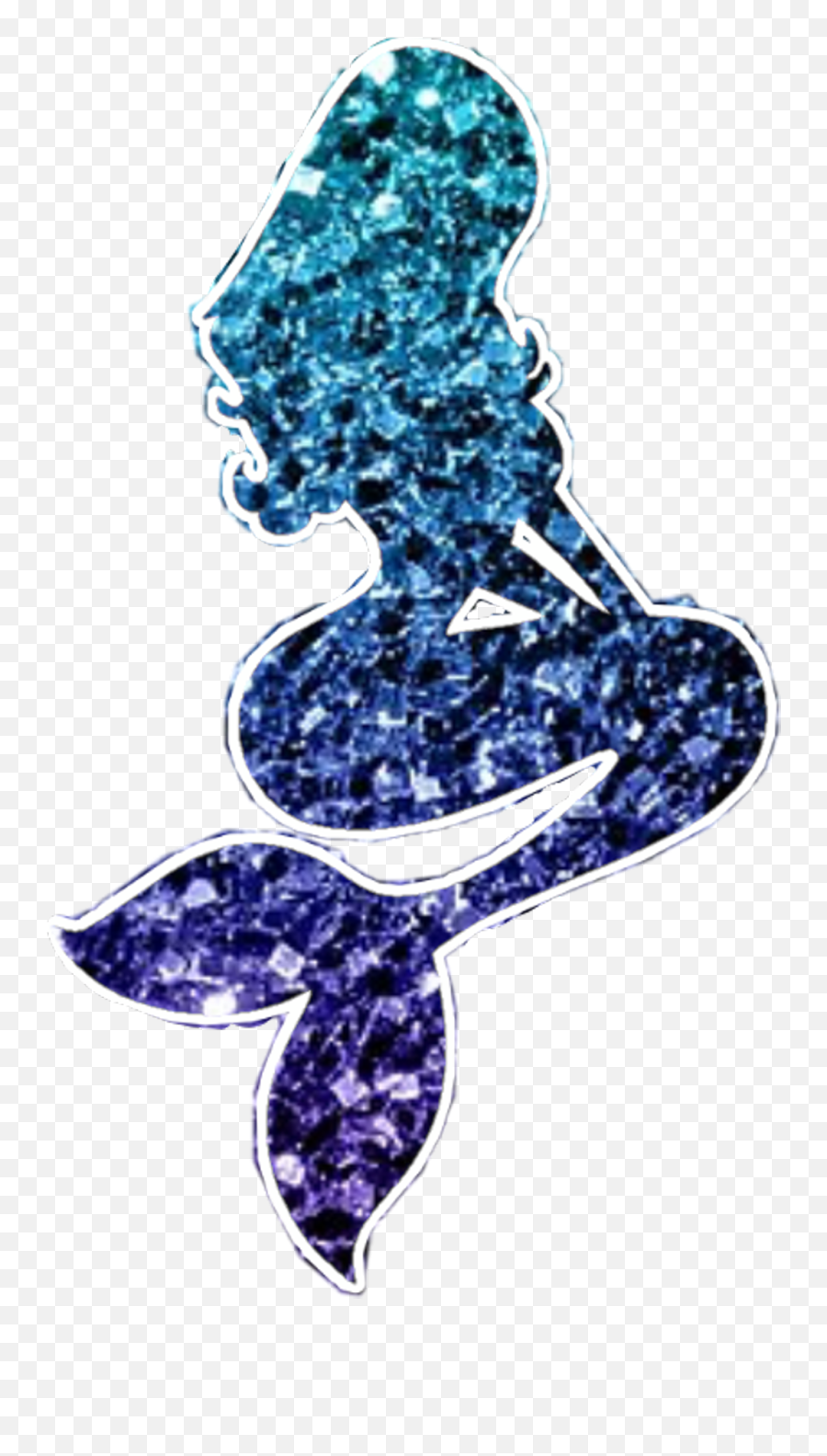 Mermaid - Purple Glitter Mermaid Clipart Emoji,Mermaid Clipart