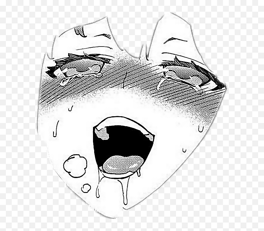 Library Of Ahegao Graphic Black And - Ahegao Png Transparent Background Emoji,Ahegao Png