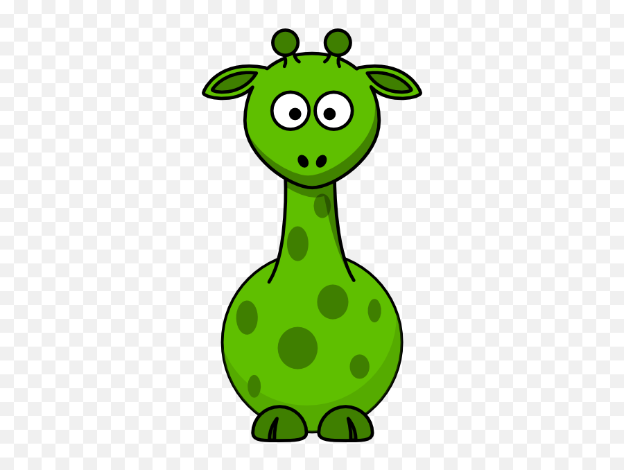 Green Giraffe Clipart - Green Giraffe Clipart Emoji,Giraffe Clipart