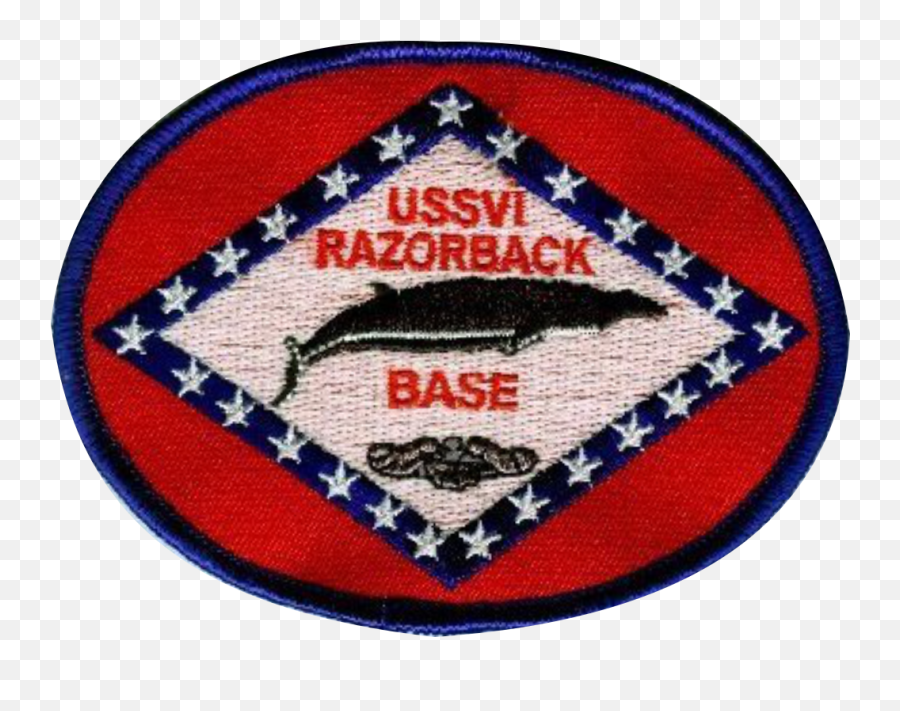 Ussvi Razorback Base Embroidered Patch - Fish Emoji,Razorback Logo