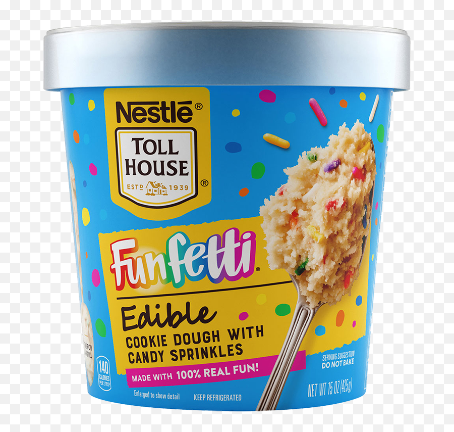 Nestlé Toll House Funfetti Edible Cookie Dough With Candy Sprinkles 15 Oz - Funfetti Cookie Dough Emoji,Sprinkles Png