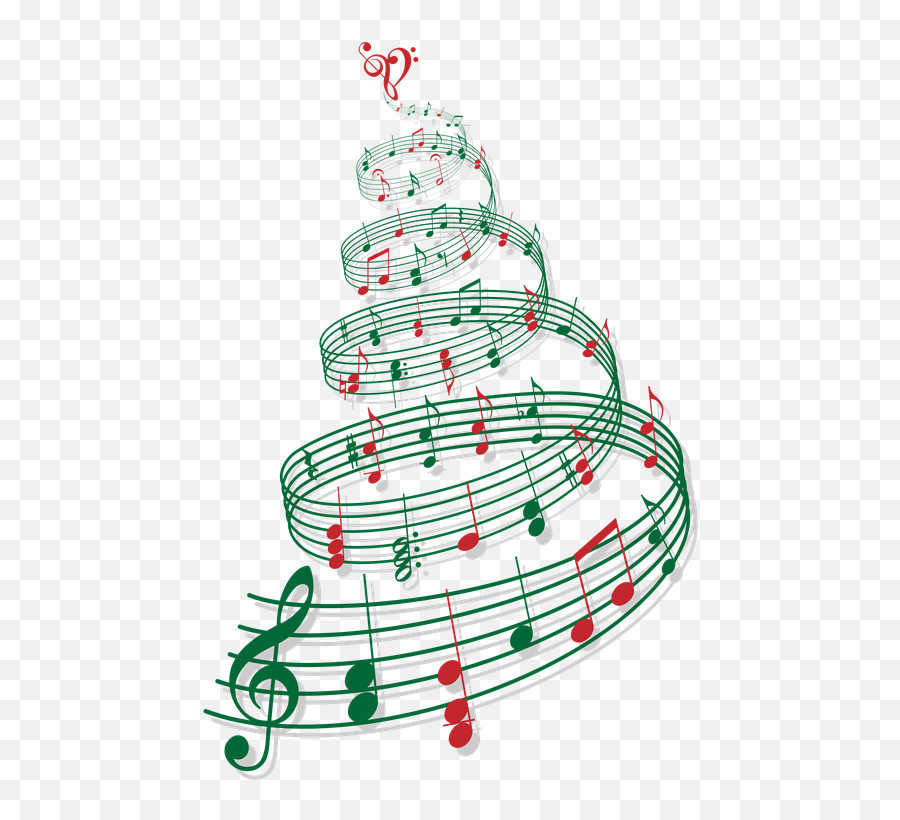 Christmas - Musicnoteclipart6 Greene County News Online Christmas Tree With Music Notes Emoji,Piano Keys Clipart