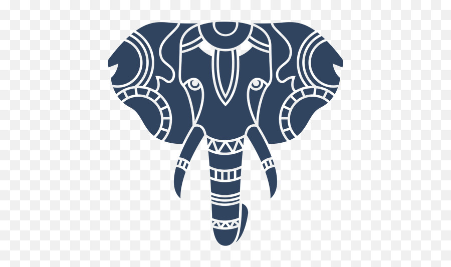 Mandala Elephant Head Blue Emoji,Elephant Head Png