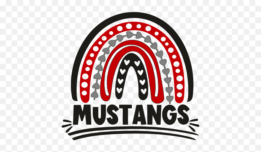 Football Mustangs Rainbow Svg Mustangs Rainbow Vector File Emoji,Atlanta Falcons Logo Outline