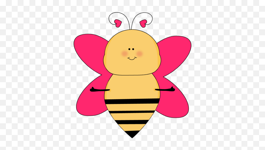 Pink Bee Clip Art Transparent Png Image - Clipart Apple And Bee Emoji,Bumblebee Clipart