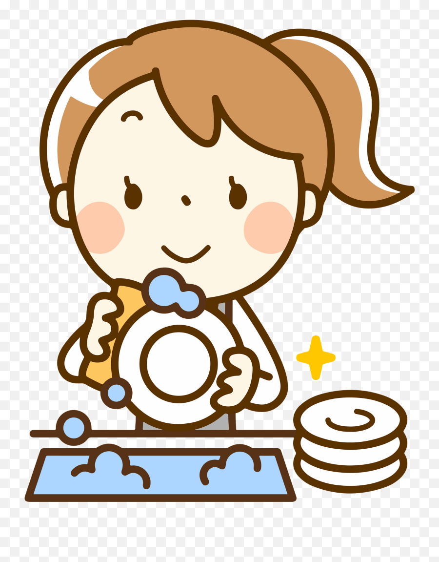 Dish Washing As A Part Time Job Clipart - Clipart Washing Dishes Emoji,Job Clipart
