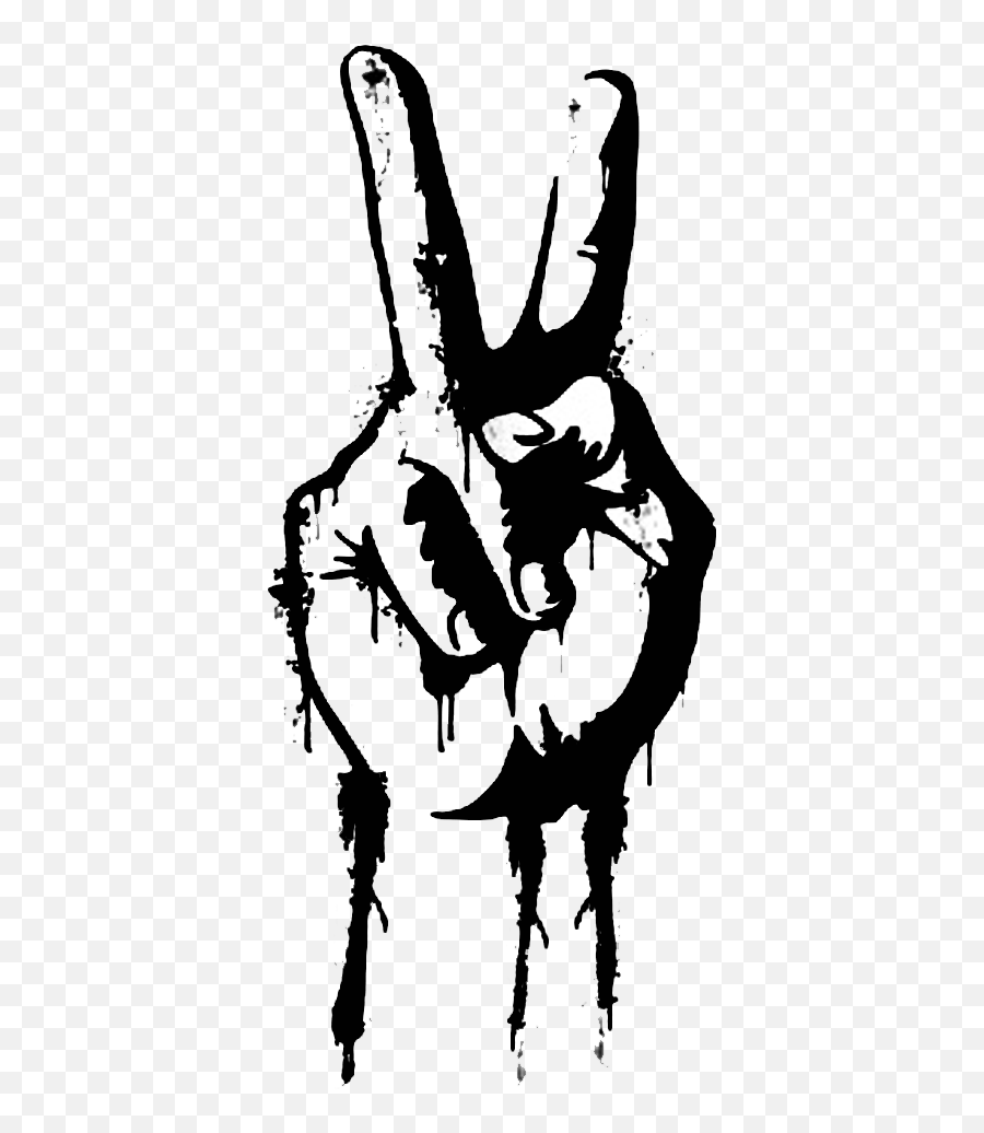 Peace Sign With Fingers Drawing Just - Transparent Peace Finger Png Emoji,Peace Sign Png
