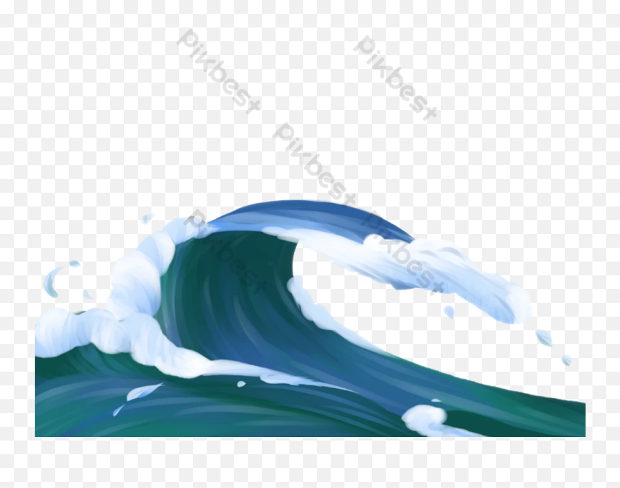 Drawing Beautiful Sea Waves Free Png - Alon Ng Dagat Drawing Emoji,Ocean Png