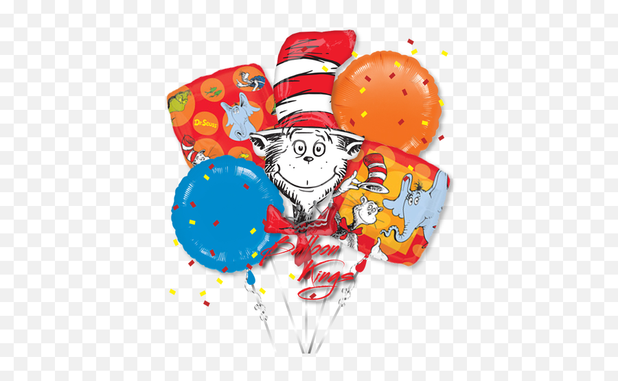 Download Balloons Clipart Cat In Hat - Balloon Emoji,Cat In The Hat Clipart