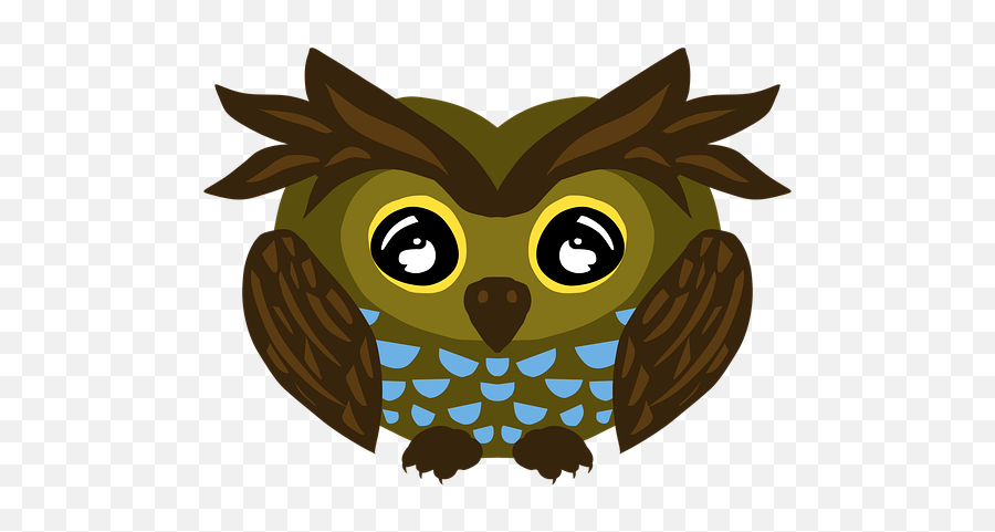Owl Clipart Bird - Great Horned Owl Emoji,Owl Clipart