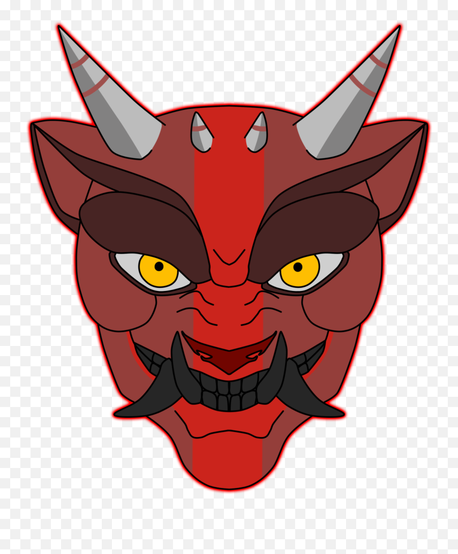 Free Oni Mask Transparent Background - Oni Mask Transparent Emoji,Mask Transparent Background