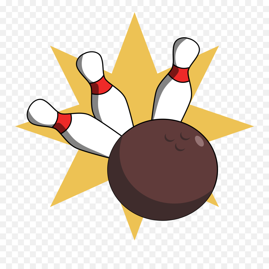 Bowling Pin Bowling Balls Ten - Bowling Ball Hitting Pins Clipart Emoji,Bowling Pin Clipart