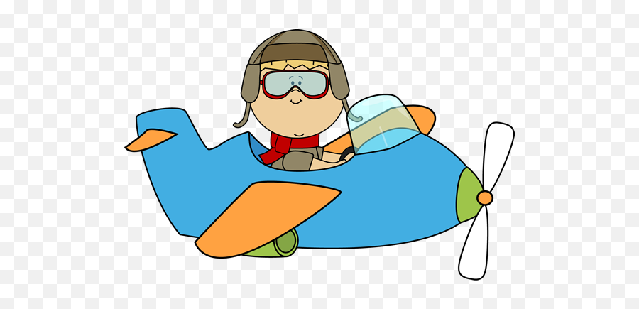 Boy Flying An Airplane Clip Art - Cute Airplane Clip Art Emoji,Plane Clipart