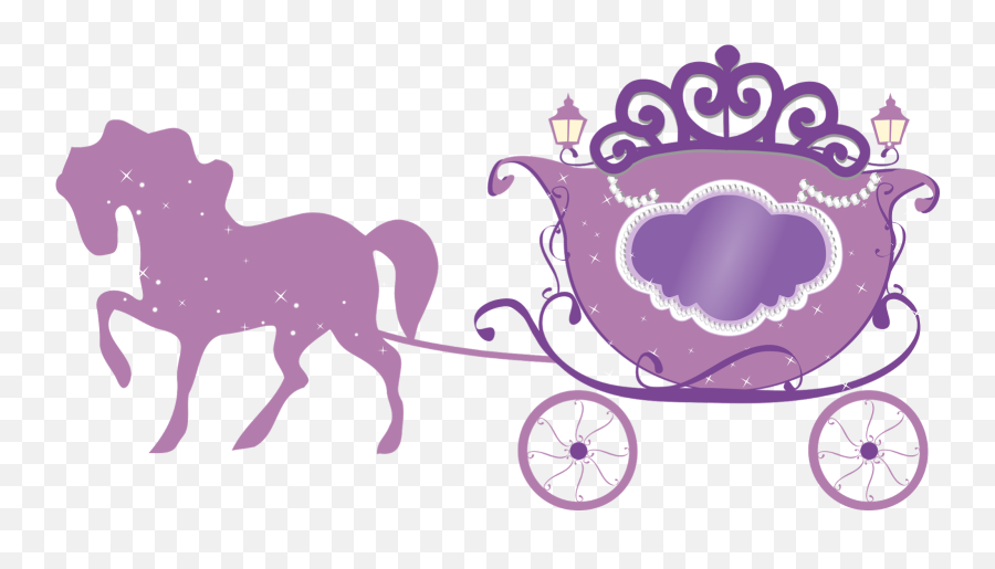 Download Hd Disney Princess Cinderella Horse And Carriage - Sofia The First Carriage Cartoon Emoji,Disney Princess Logo
