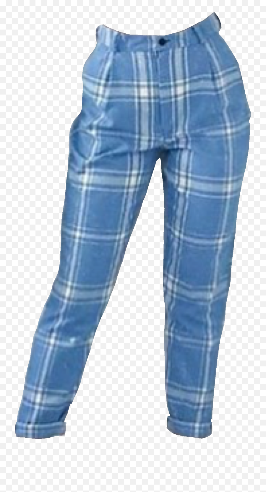 Plaid Pants - Blue Plaid Pants Png Emoji,Pants Png