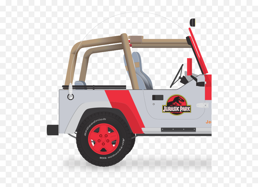 Jurassic Park Jeep Illustration - Jeep Jurassic Park Png Emoji,Jurassic World Clipart