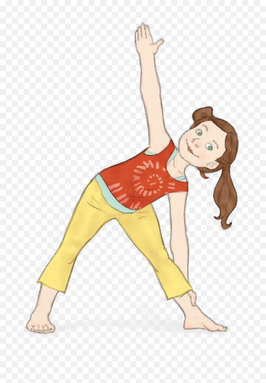 Patience Clipart Yoga Poses - Kid Yoga Triangle Pose Emoji,Patience Clipart