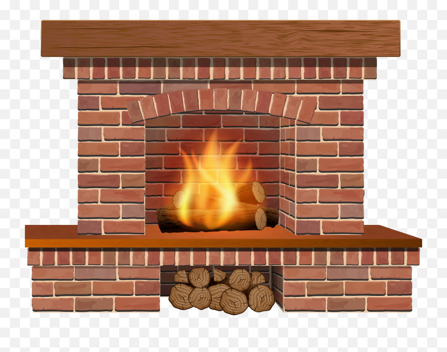 Free Fireplace Clipart Png Images - Fireplace Clipart Emoji,Fireplace Clipart Black And White