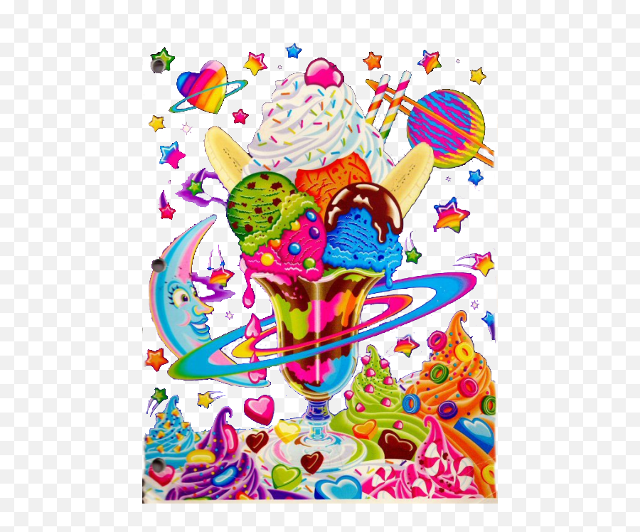 Lisa Frank Ice Cream Sundae Transparent Cartoon - Jingfm Lisa Frank Candy Art Emoji,Icecream Sundae Clipart